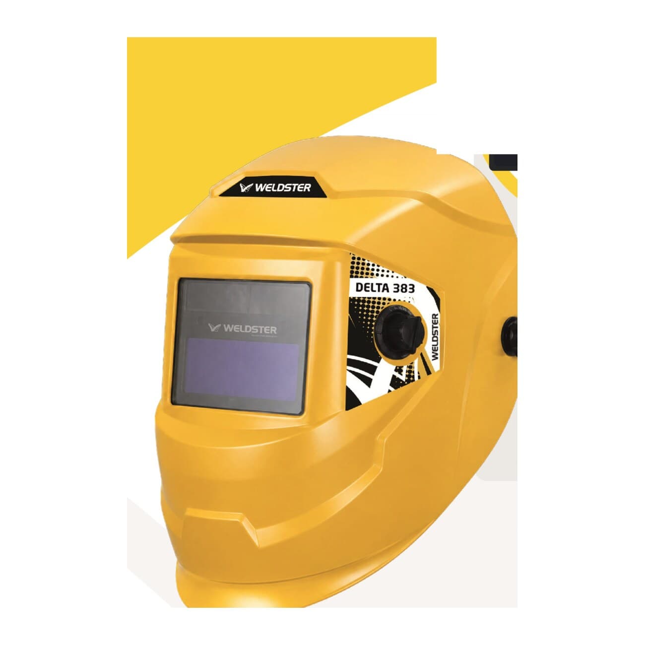 Careta de soldar automatica WELDSTER Delta 383 Yellow, vista tres cuartos